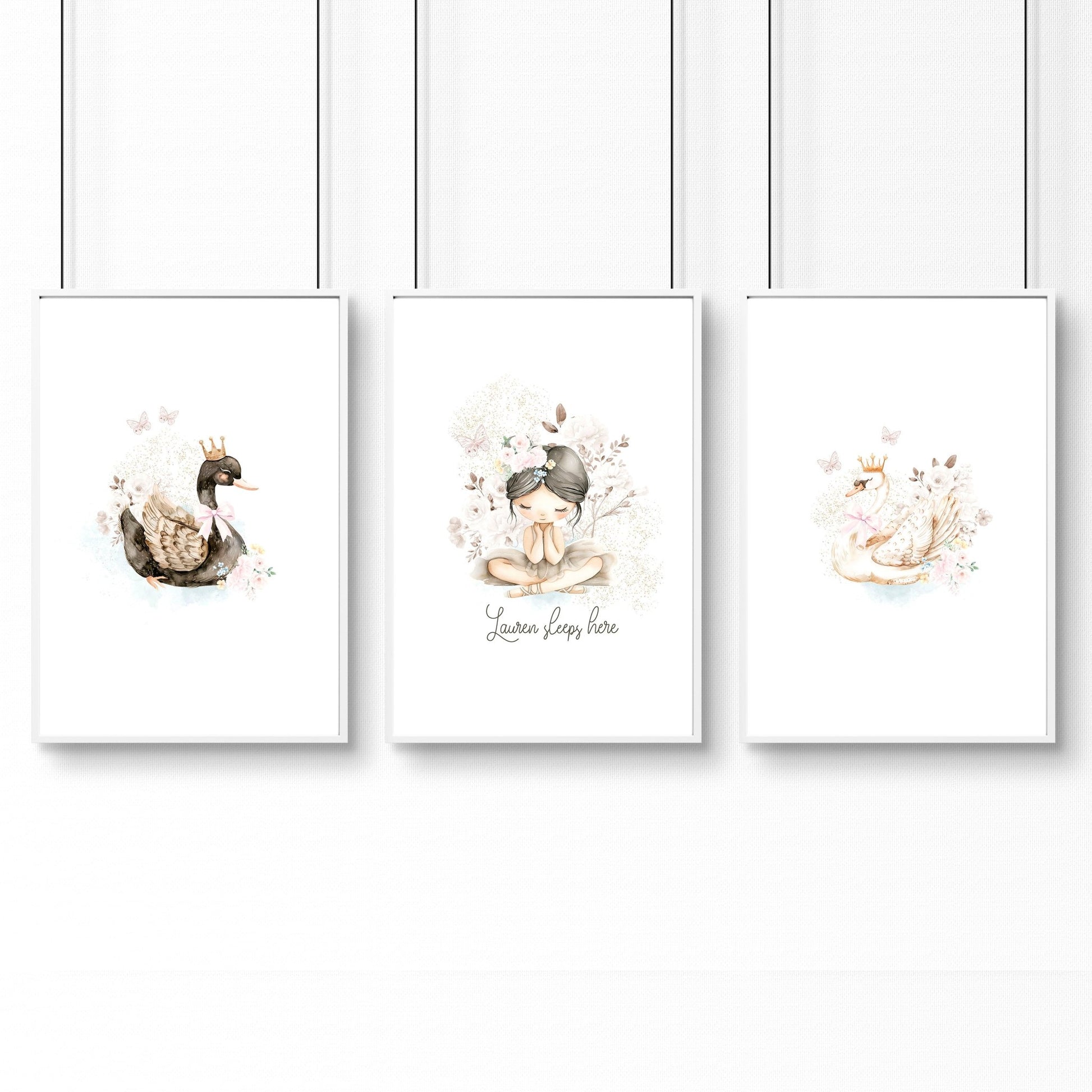 Swan Print | Set of 3 wall art prints