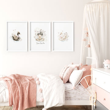 Swan Print | Set of 3 wall art prints