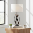 Zaina Black Cross Table Lamp