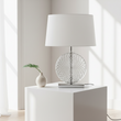 Zarni Glass And Brushed Chrome Table Lamp