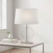 Zarni Glass And Brushed Chrome Table Lamp