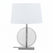 Zarni Glass And Brushed Chrome Table Lamp
