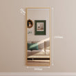 Takara - Full Length Leaner Gold Metal Rectangle Mirror - 150cm x 60cm