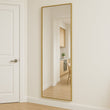 Takara - Full Length Leaner Gold Metal Rectangle Mirror - 180cm x 60cm