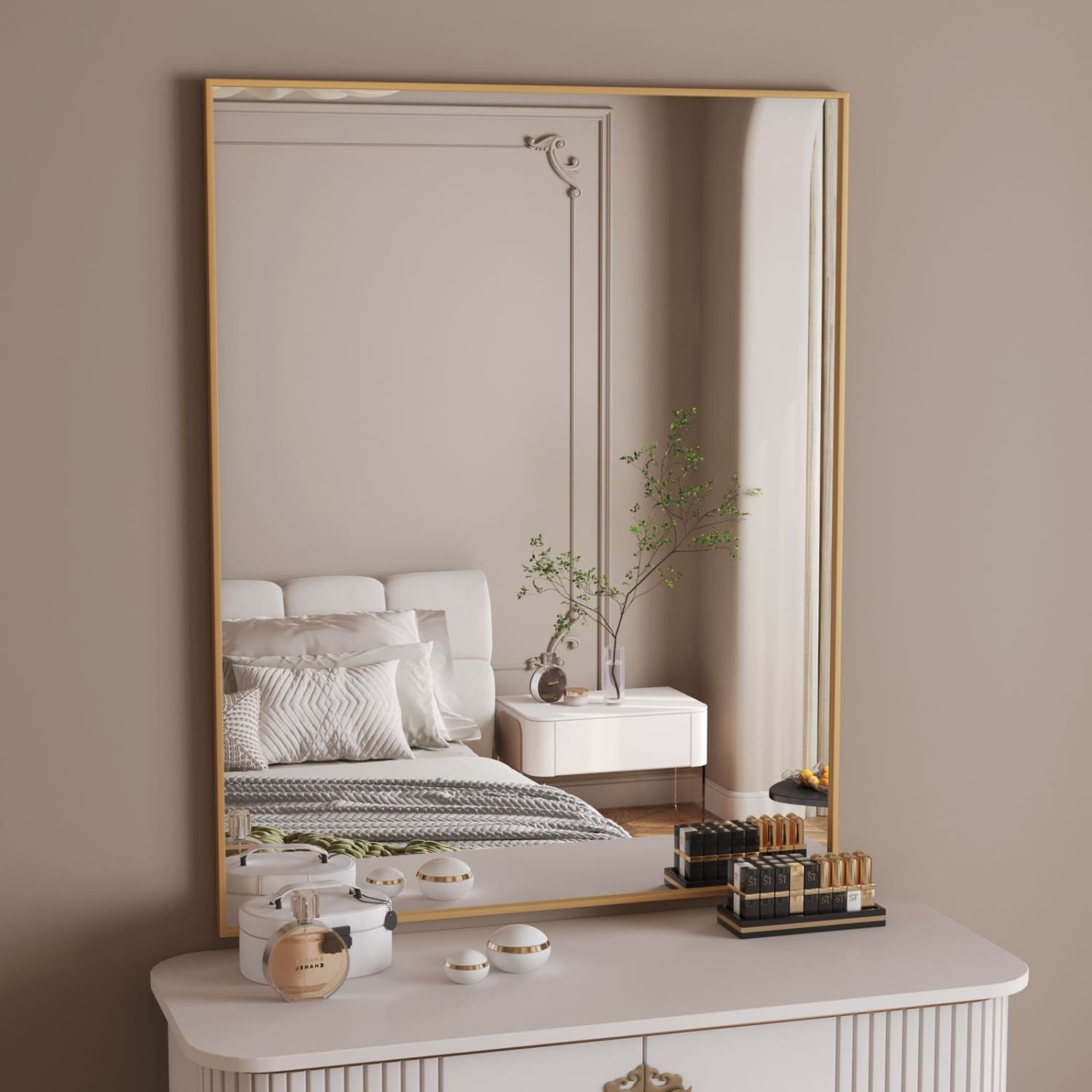 Takara - Gold Metal Rectangle Mirror - 120cm x 95cm