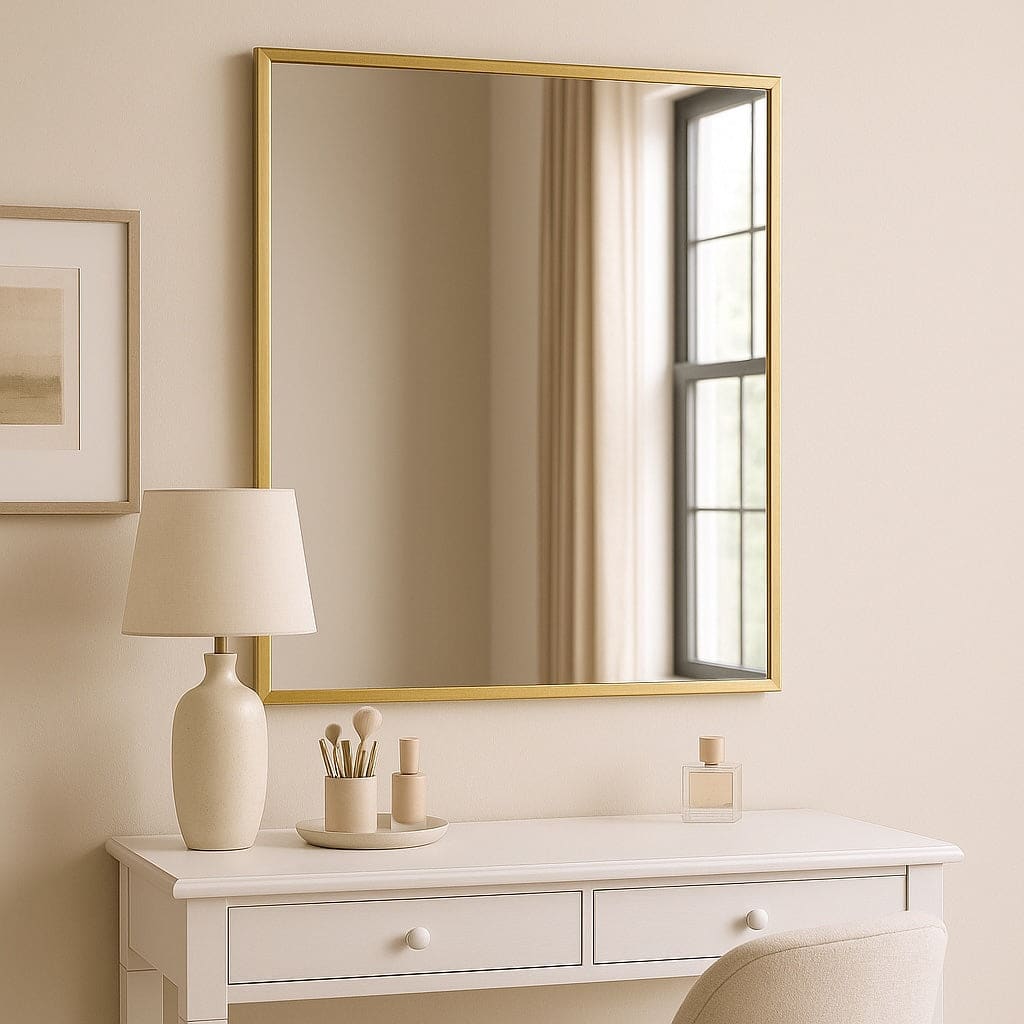 Takara - Gold Metal Rectangle Mirror - 120cm x 95cm