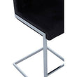 Tamzin Black Velvet Bar Chair With Low Back