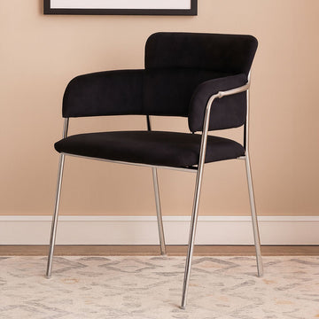 Tamzin Black Velvet Dining Chair
