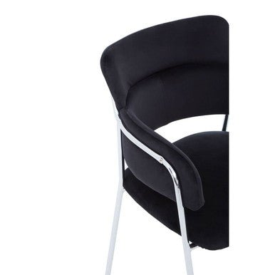 Tamzin Black Velvet Dining Chair