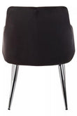 Tamzin Black Velvet Splayed Dining Chair