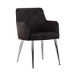 Tamzin Black Velvet Splayed Dining Chair