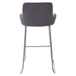 Tamzin Grey Velvet Bar Chair With Low Arms