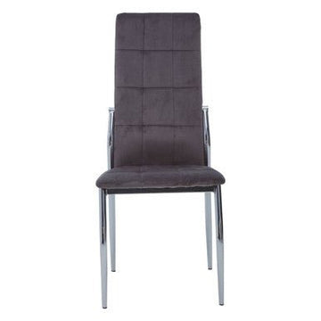 Tamzin Grey Velvet High Back Dining Chair