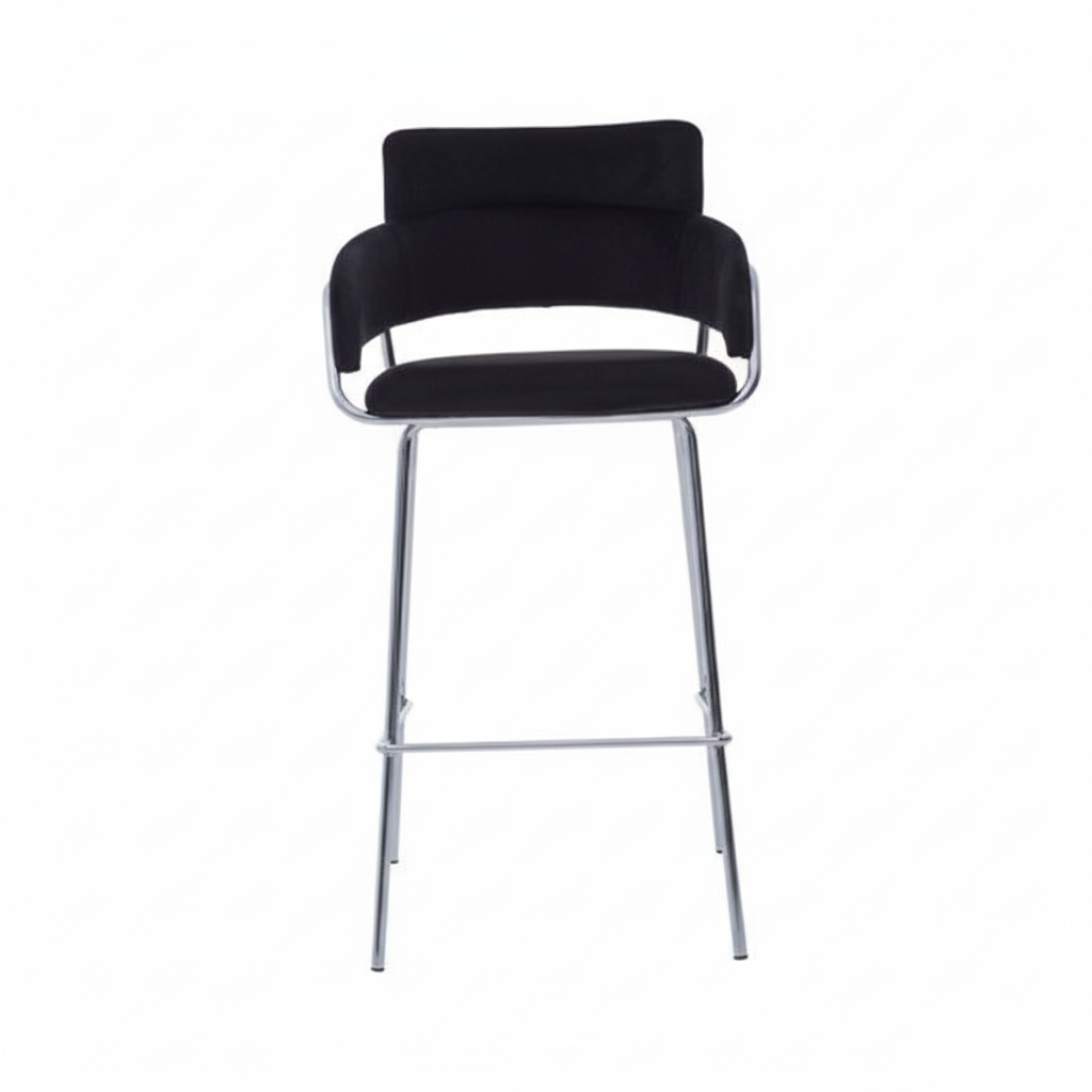 Tamzin Black Velvet Bar Chair