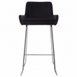 Tamzin Black Velvet Bar Chair With Low Arms