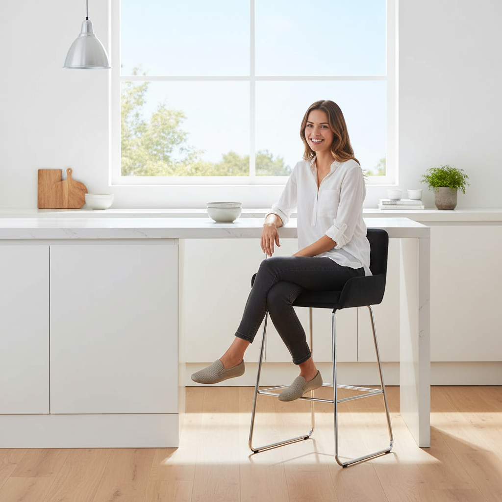 Tamzin Black Velvet Bar Chair With Low Arms