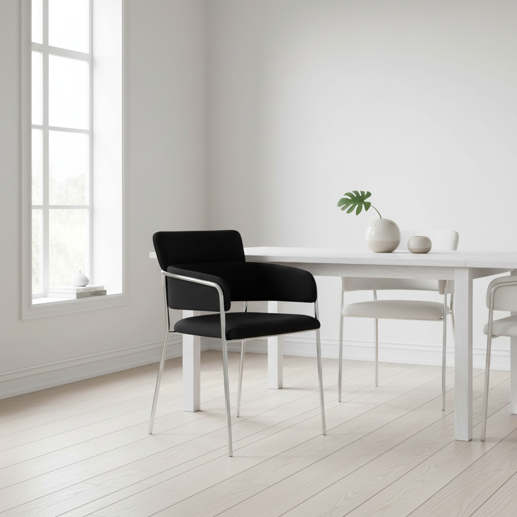 Tamzin Black Velvet Dining Chair