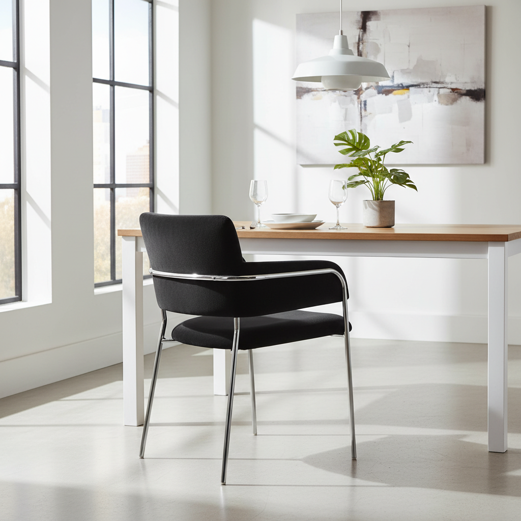 Tamzin Black Velvet Dining Chair