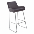 Tamzin Grey Velvet Bar Chair With Low Arms