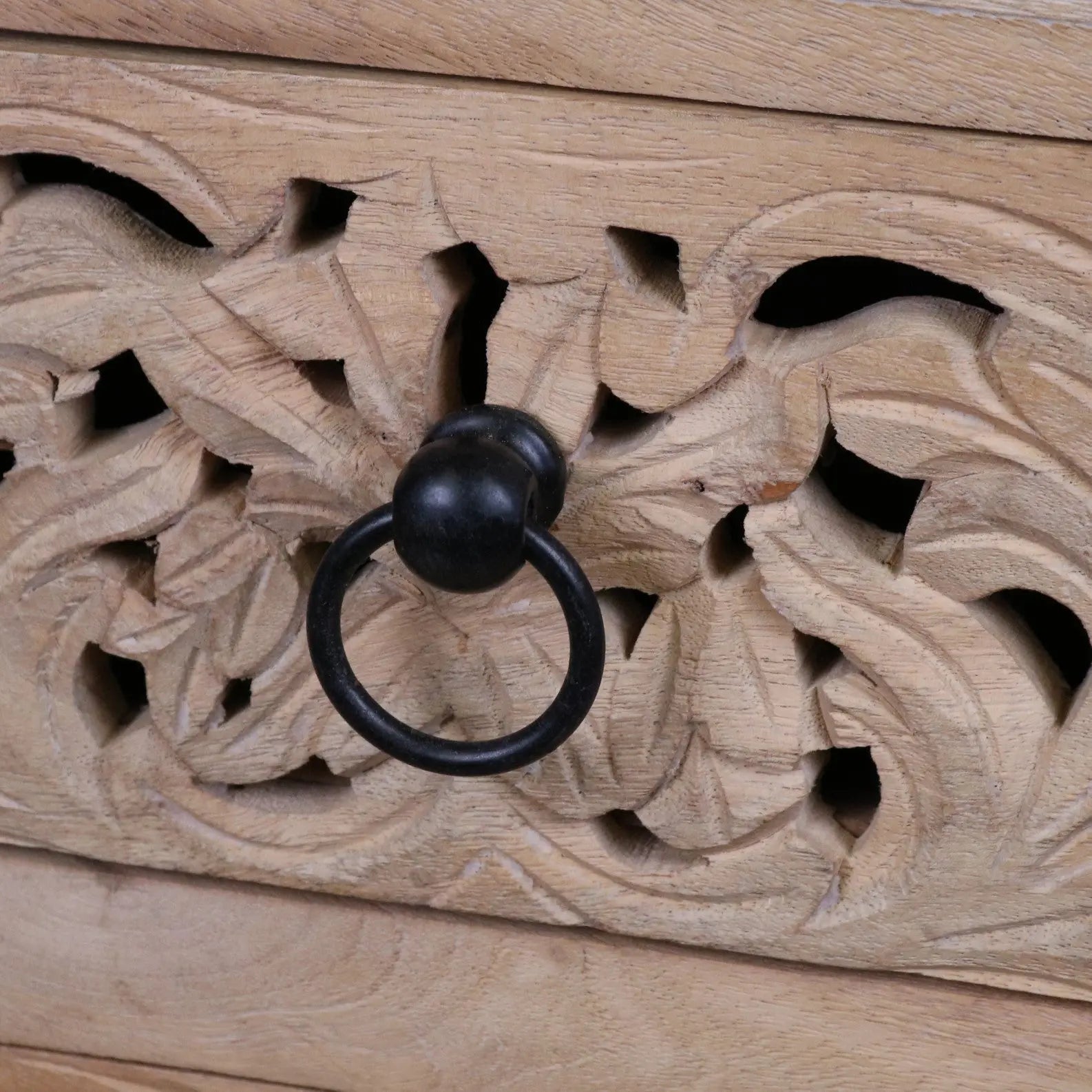 Tanura Mango Wood Bedside Cabinet 2 Drawers