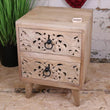Tanura Mango Wood Bedside Cabinet 2 Drawers