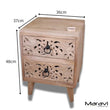 Tanura Mango Wood Bedside Cabinet 2 Drawers