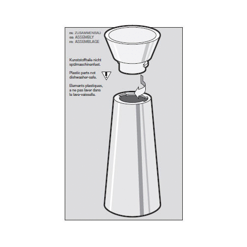 Taris Brushed Stainless Steel with Grey/Red Vase or Candle Holder 40677GR