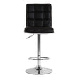 Tavor Black Faux Leather Bar Chair