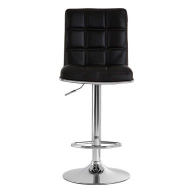Tavor Black Faux Leather Bar Chair
