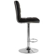 Tavor Black Faux Leather Bar Chair