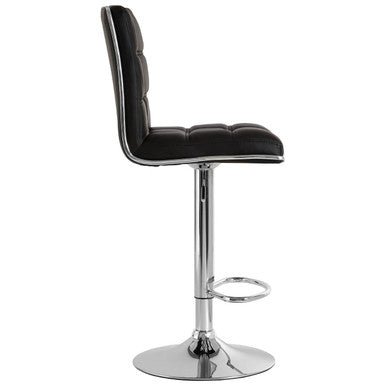 Tavor Black Faux Leather Bar Chair