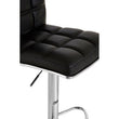 Tavor Black Faux Leather Bar Chair