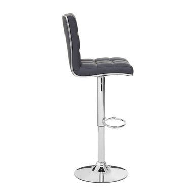 Tavor Grey Faux Leather Bar Chair
