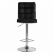 Tavor Black Faux Leather Bar Chair