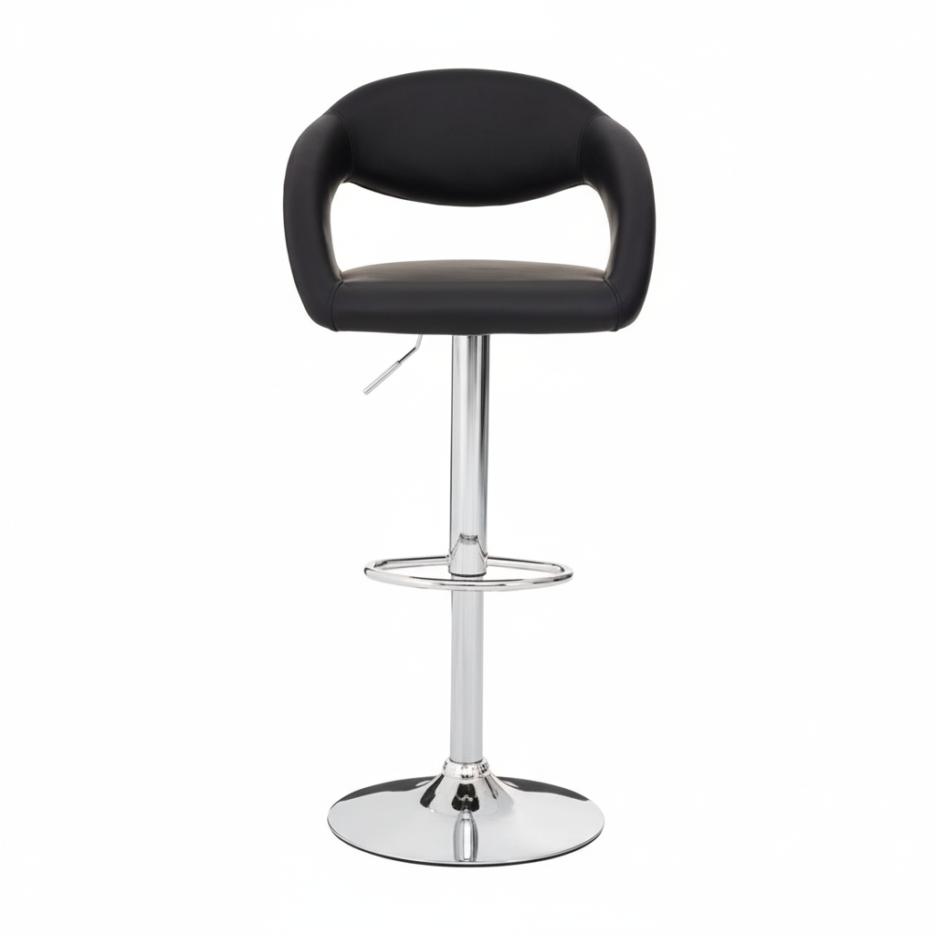 Taylor Black Faux Leather Bar Chair