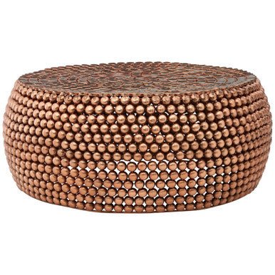 Templar Beaded Iron Copper Coffee Table