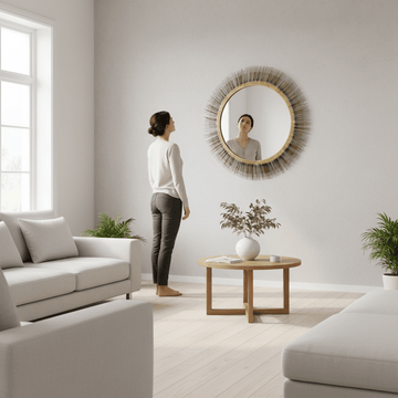 Templar Brass Finish Wall Mirror