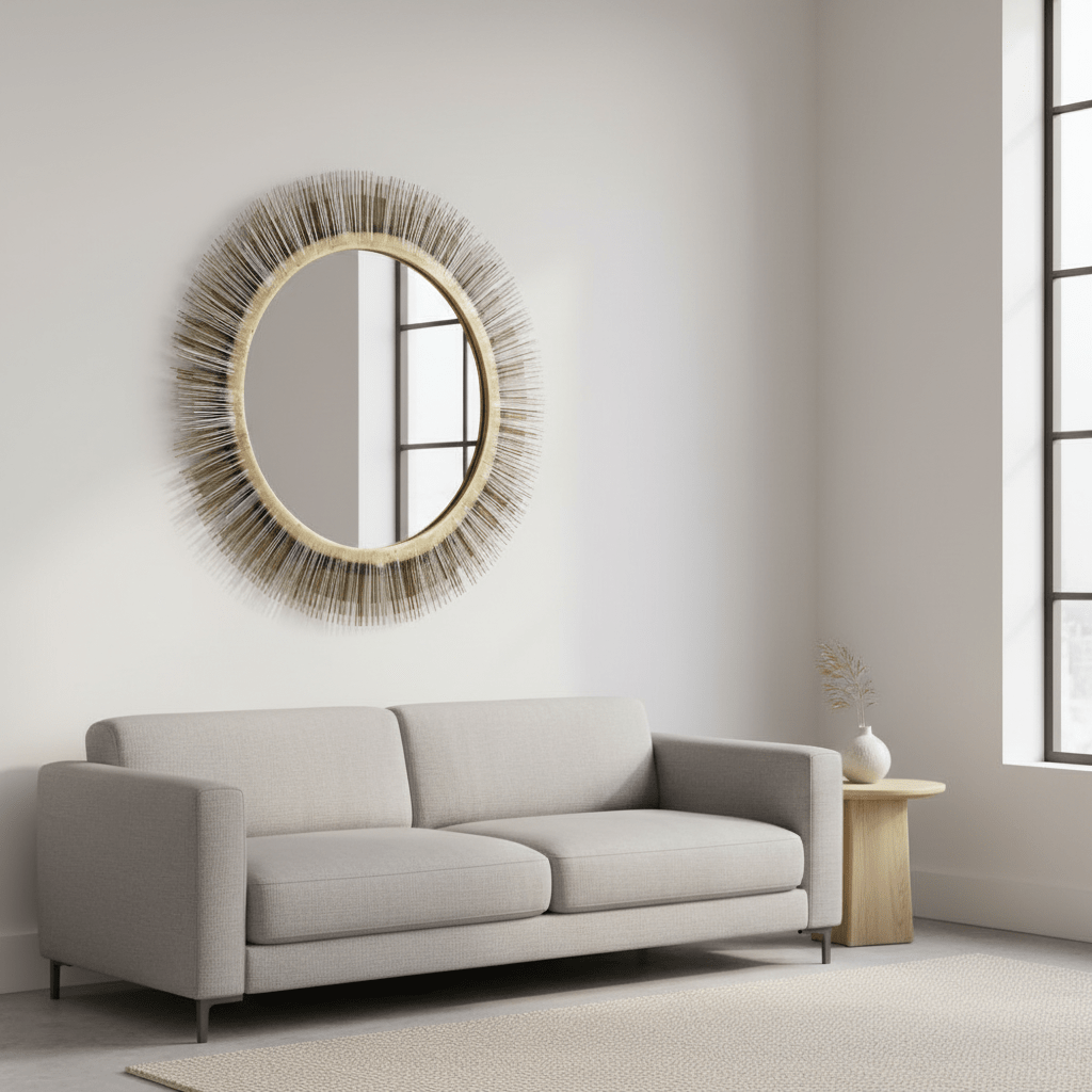Templar Brass Finish Wall Mirror