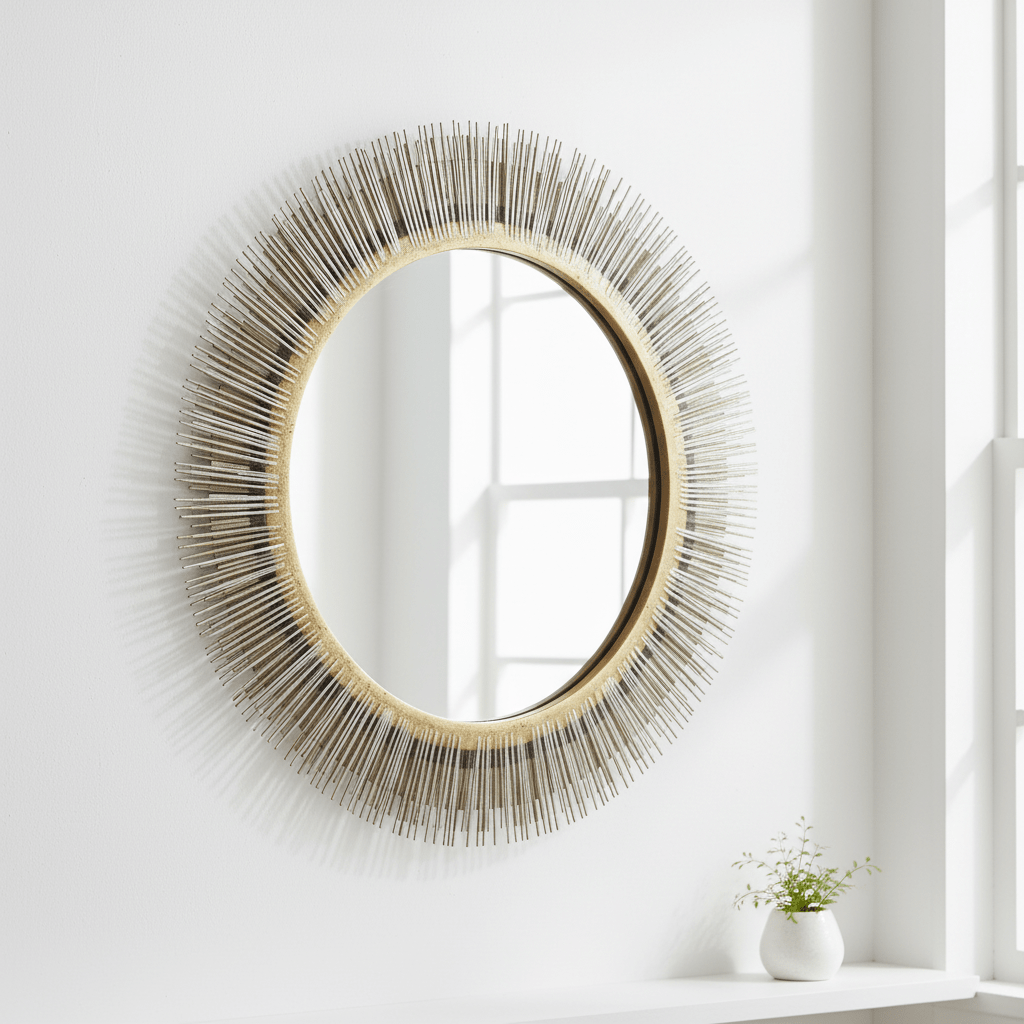 Templar Brass Finish Wall Mirror