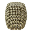 Templar Gold Finish Stool and Side Table