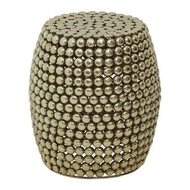 Templar Gold Finish Stool and Side Table