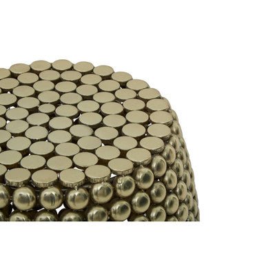 Templar Gold Finish Stool and Side Table