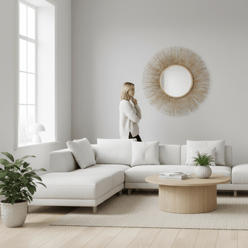 Templar Gold Finish Sunburst Wall Mirror