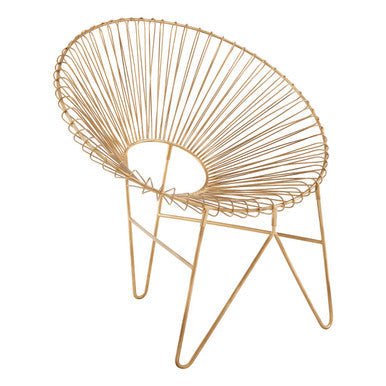 Templar Iron Chair With Hairpin Legs