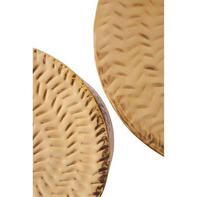 Templar Set of 2 Gold Finish Side Tables and Stools