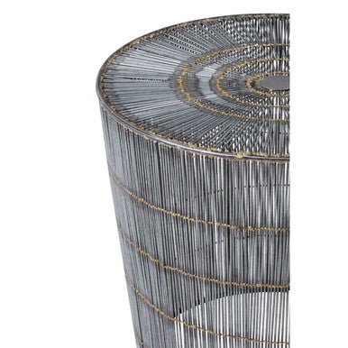 Templar Silver Wireframe Side Table