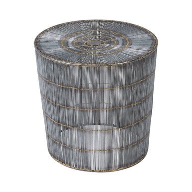Templar Silver Wireframe Side Table