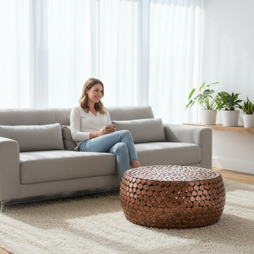 Templar Iron Pebble Design Coffee Table