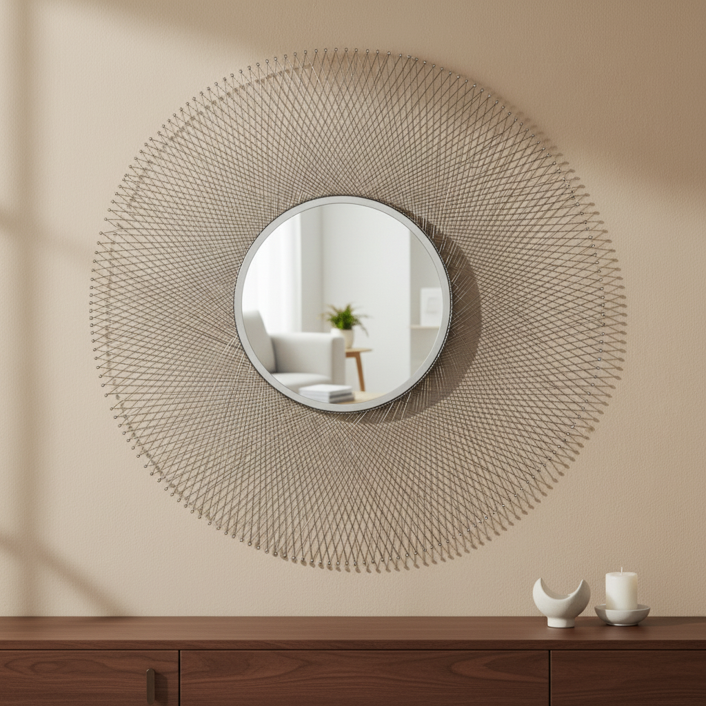 Templar Large Round Wall Mirror