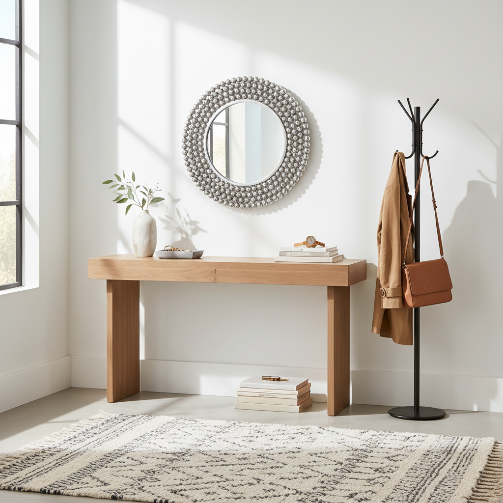 Templar Pewter Finish Iron Wall Mirror